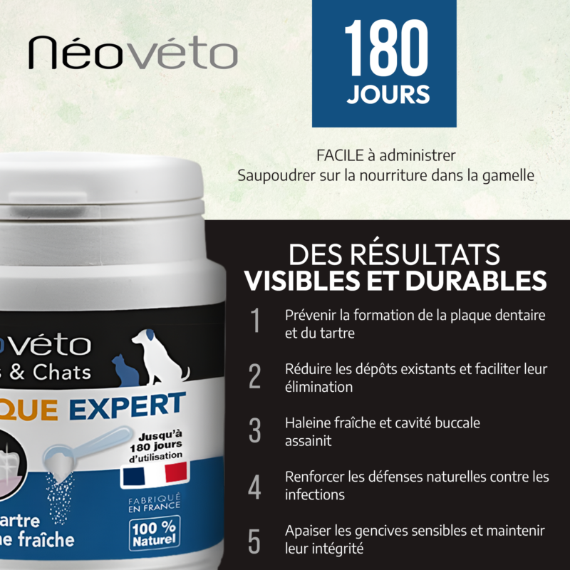 Vendre Néovéto Plaque Expert, complément alimentaire anti tartre, plaque dentaire pour les chiens