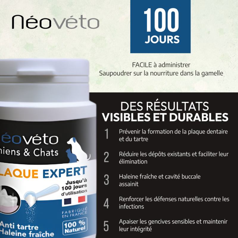 Vendre Néovéto Plaque Expert, complément alimentaire anti tartre, plaque dentaire pour les chiens