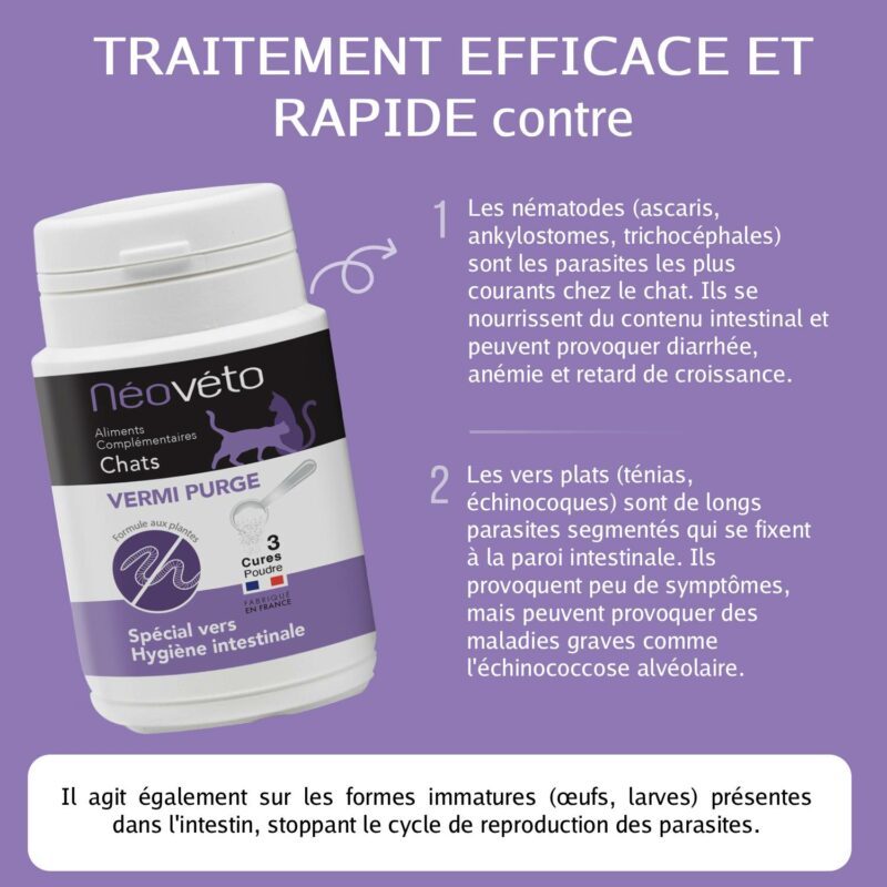 NV13- Vermipurge CHATS : Vermifuge naturel pour chats – Image 3