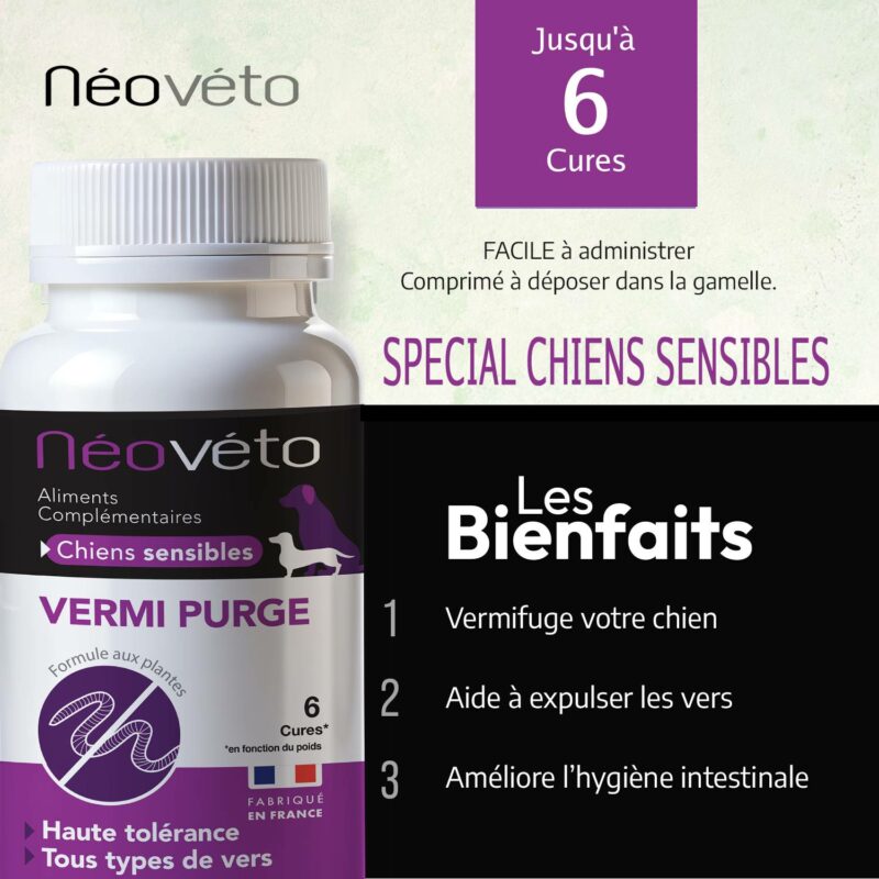 NV12- Vermipurge SENSIBILITE : Vermifuge naturel pour chiens sensibles – Image 2