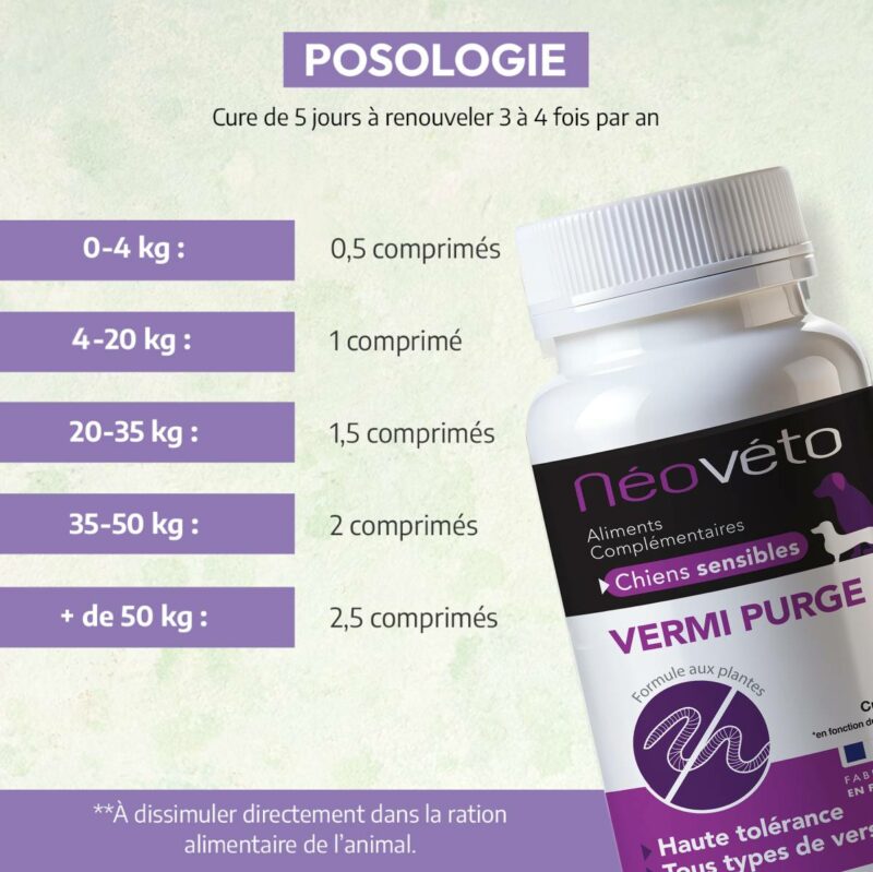 NV12- Vermipurge SENSIBILITE : Vermifuge naturel pour chiens sensibles – Image 5
