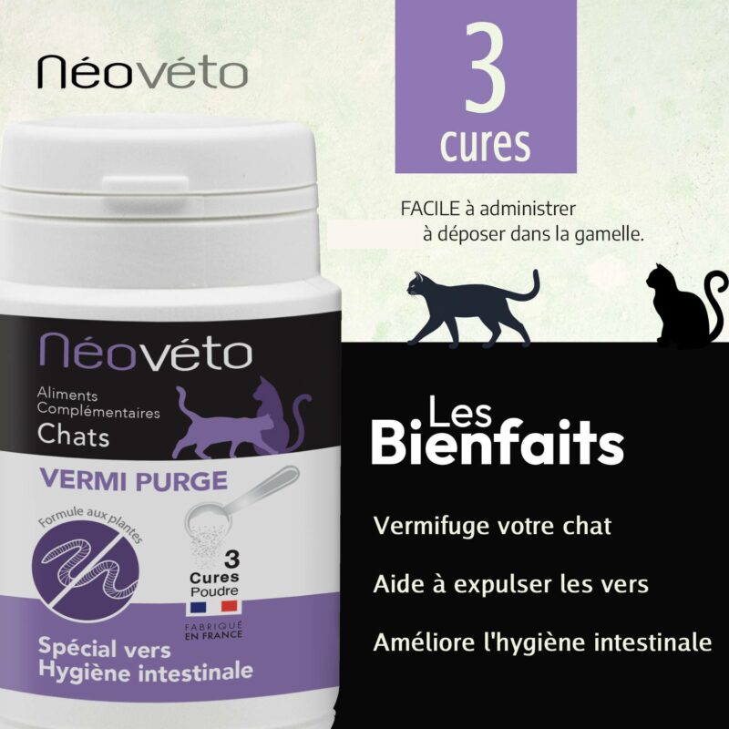 NV13- Vermipurge CHATS : Vermifuge naturel pour chats – Image 2